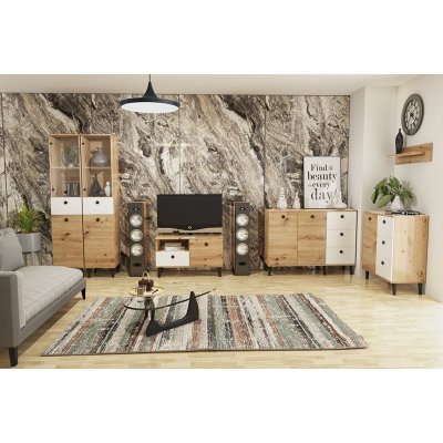 Selena Wohnzimmermöbel-Set in Artisan + weiß