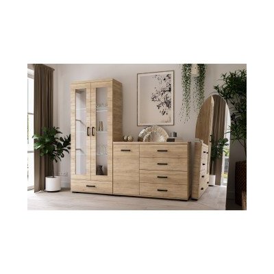 Kora Kommode mit Regalen und Schublade für das Wohnzimmer