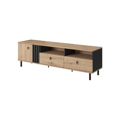Madi Wohnzimmermöbel-Set mit Vitrine  artisan + anthrazit