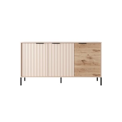 Rast Artisan Eiche + Schwarz Loft-Stil Wohnzimmer-Möbel-Set