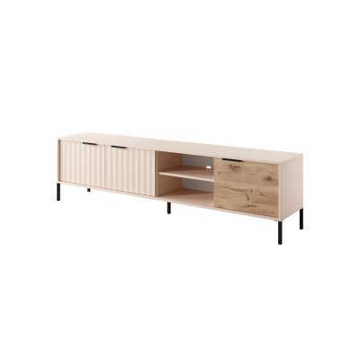 Rast Artisan Eiche + Schwarz Loft-Stil Wohnzimmer-Möbel-Set
