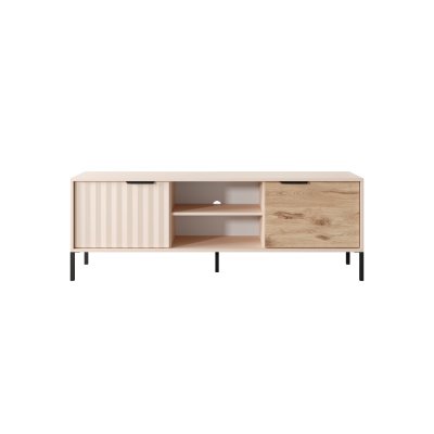 Rast Artisan Eiche + Schwarz Loft-Stil Wohnzimmer-Möbel-Set