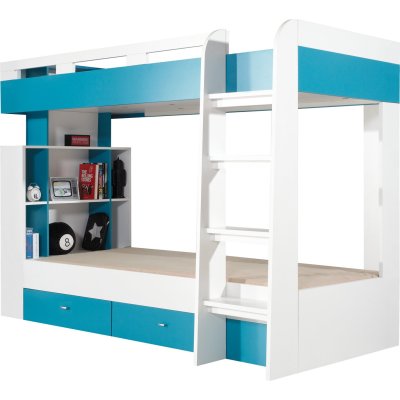 Mobi funktionelles Kinderhochbett mit Regalen