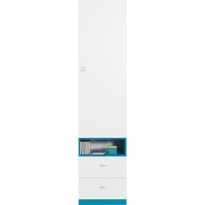 Mobi Jugendmöbel-Set Schreibtisch Kleiderschrank Kommode gelb/blau
