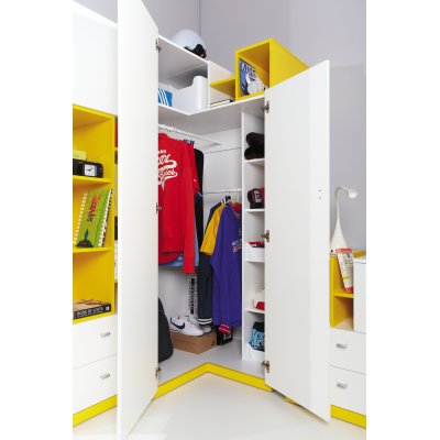 Mobi Kinderzimmermöbel-Set mit Bett gelb/blau