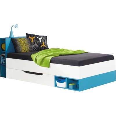Mobi Kinderzimmermöbel-Set mit Bett gelb/blau