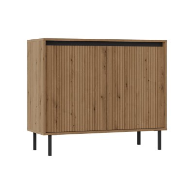 Kaja moderne Kommode 2T mit Regalen Sand beige ideal für das Wohnzimmer