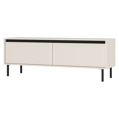 Kaja TV-Schrank 140 cm Sandbeige & Schwarz | Wohnzimmer