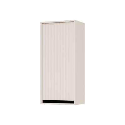 Kaja Hängevitrine beige mit Einlegeböden und gefräster Front ideal für das Wohnzimmer