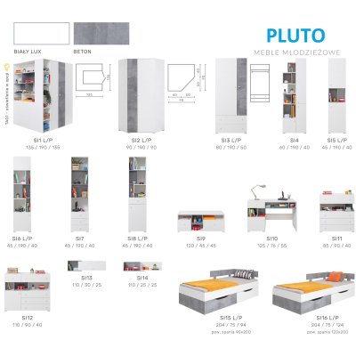 Pluto Bücherschrank mit Regalen Kinder-Jugendzimmer