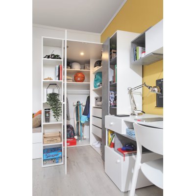 Pluto Jugendzimmer Möbelset | Kinderzimmer mit Bett & Schrank