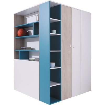 LOPI Jugendzimmer Set | Kleiderschrank, Bett & Schreibtisch