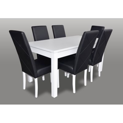 Esstisch mit 6 Stühlen aus Buchenholz | Ausziehbares Esszimmer Set