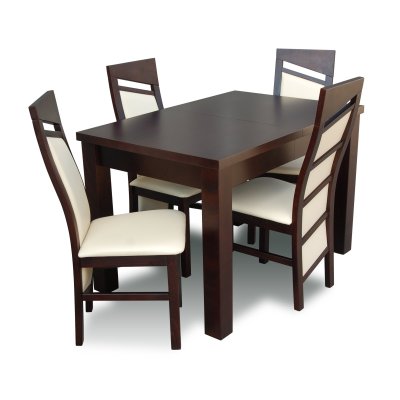 Esszimmer Set mit 6 Stühlen & ausziehbarem Tisch | Buchenholz