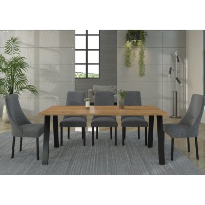 Esstisch GLAS 185x90 cm mit Metallbeinen | 3 Farben