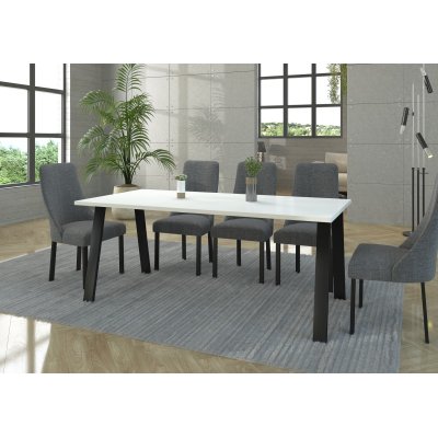 Esstisch GLAS 185x90 cm mit Metallbeinen | 3 Farben