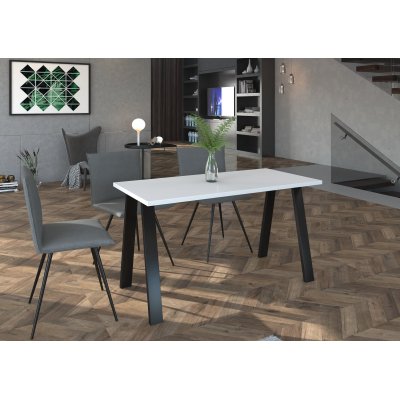 Esstisch GLAS 185x90 cm mit Metallbeinen | 3 Farben
