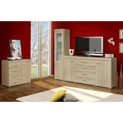 Marino Kommode mit Schubladen Eiche sonoma