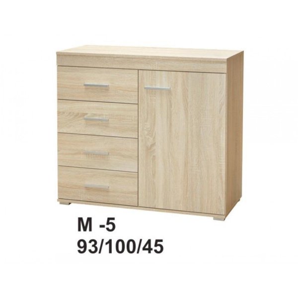 Marino Kommode mit Schubladen Eiche sonoma 100 cm