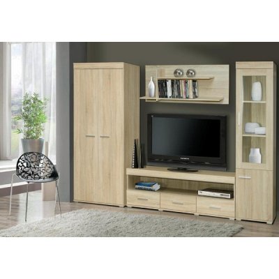 Marino Kommode 120 cm Eiche Sonoma 4 Schubladen und Einlegeböden