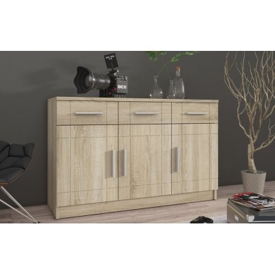 PARIS Wohnwand 340 cm | Wohnzimmermöbel Set mit Vitrine & TV-Schrank