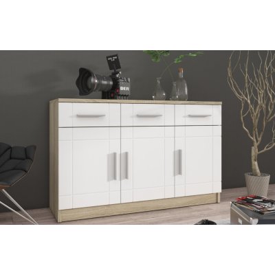 PARIS Wohnwand 340 cm | Wohnzimmermöbel Set mit Vitrine & TV-Schrank