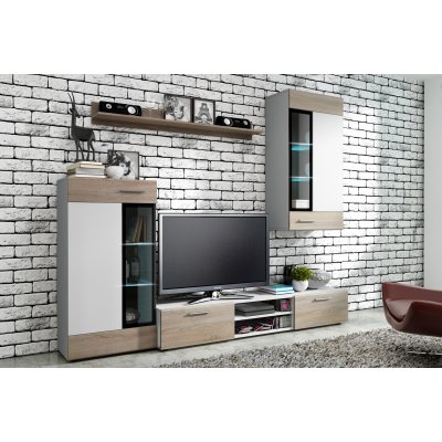 Tango Kommode 169 cm Sonoma Weiß Wohnzimmermöbel