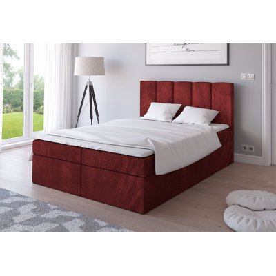 Tola Kontinentalbett/Boxspringbett mit Bettzeug mit Bettkasten grün für Schlafzimmer