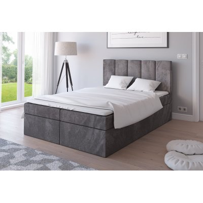 Tola Kontinentalbett/Boxspringbett mit Bettzeug mit Bettkasten grün für Schlafzimmer