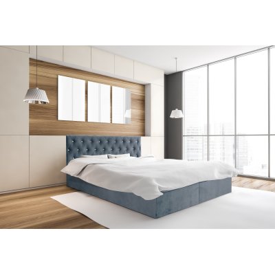 Bella Kontinentalbett 140x200 cm gepolstert für das Schlafzimmer