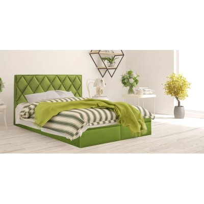 Palermo modernes Kontinentalbett 160x200 cm gepolstert für das Schlafzimmer mit zwei Kästen