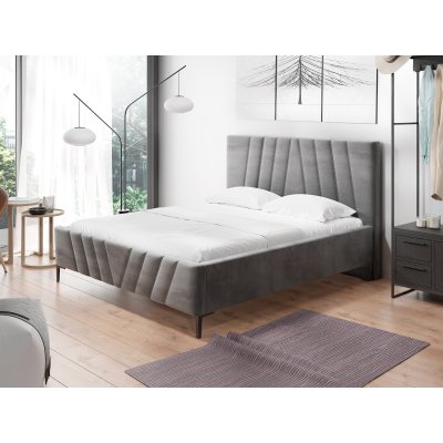 Capo Polsterbett mit Bettkasten verschiedene Farben 160x200 grau
