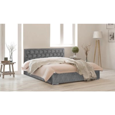 Stomi 160x200 Polsterbett mit Bettkasten verschiedene Farben Kopfstütze
