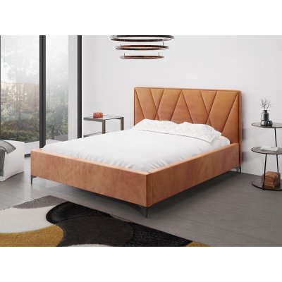 Medra 140x200  modernes Poslterbett mit Bettkasten, Schlaffuntkion mit gepolstertem Kopfteil