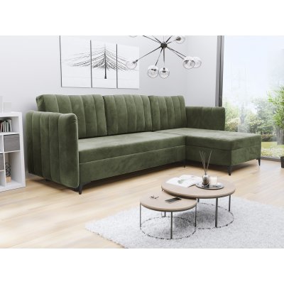 Catia elegantes gepolstertes Ecksofa für das Wohnzimmer mit Schlaffunktion L-förmig gepolstert